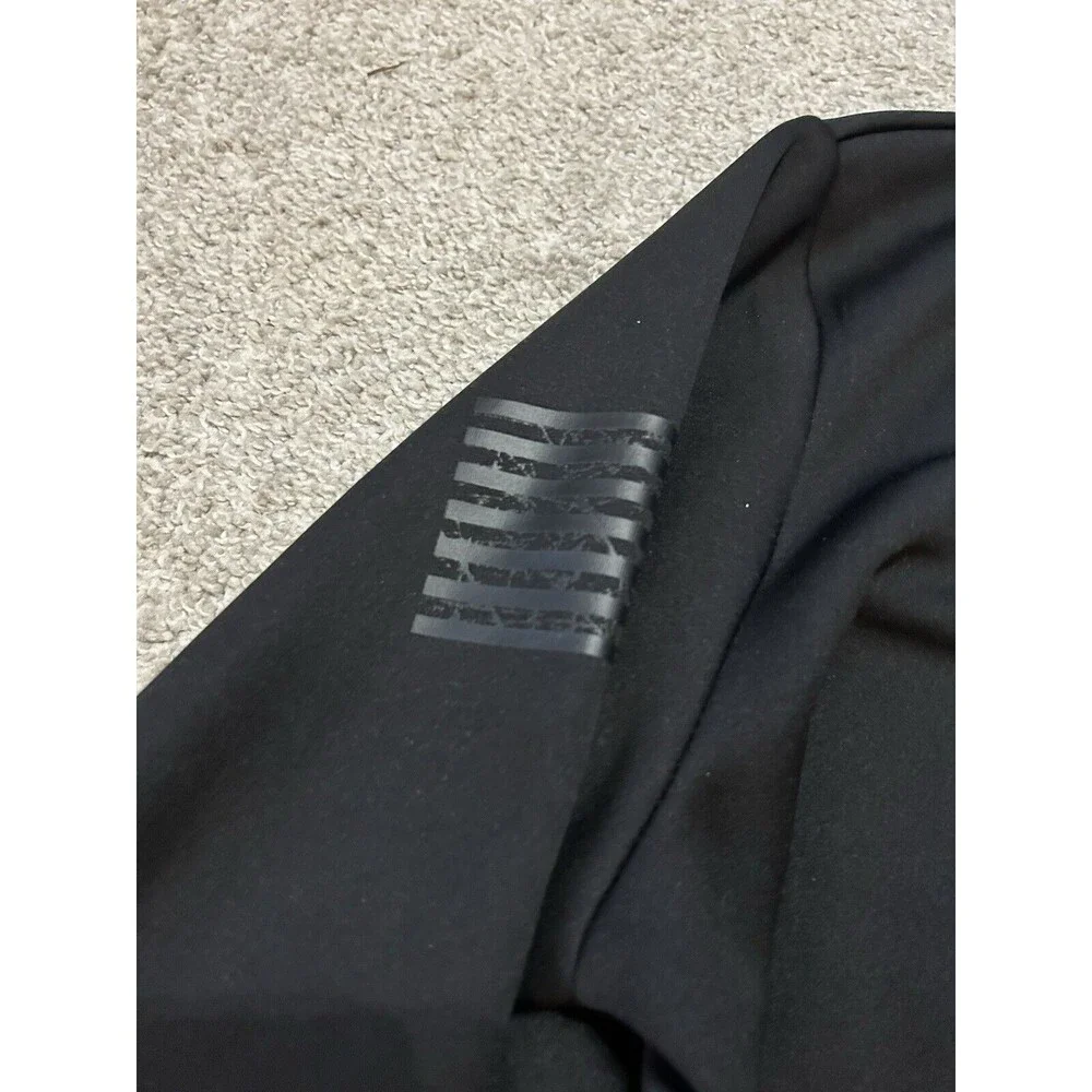 Army Hoodie Mens Large Black Performance American Flag‎ Pullover Sweatshirt
